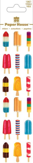 Paper House Stickers 2.25"X9.5"-Popsicles - PHST2X4-2179E - 767636253179