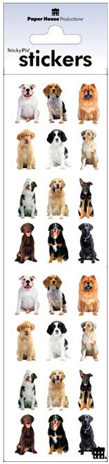 Paper House Stickers 2.5"X9.5"-Mini Mixed Dogs - PHST2X2-2048E - 767636251823