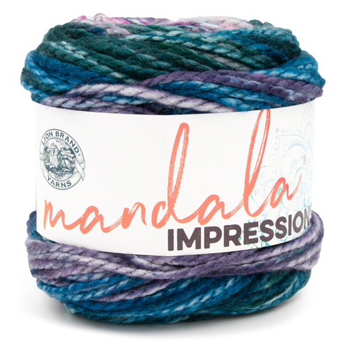 Lion Brand Mandala Impressions Yarn-Rain Forest - 5A002FKD-210AA - 023032133539