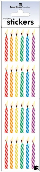 Paper House Stickers 2.25"X9.5"-Birthday Candles - PHST2X4-2185E - 767636253230