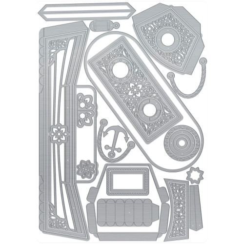 Tonic Studios Die Set-Charming Canal Boat Gift Box - 5A002FXK-1GHCB