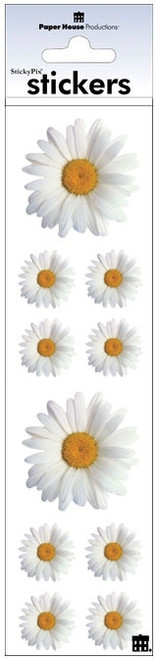 6 Pack - Paper House Stickers 2.5"X9.5"-Oxeye Daisies - PHST2X2-2011E - 767636251045