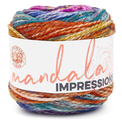 Lion Brand Mandala Impressions Yarn-Rainbow - 5A002FKD-216J - 023032133591