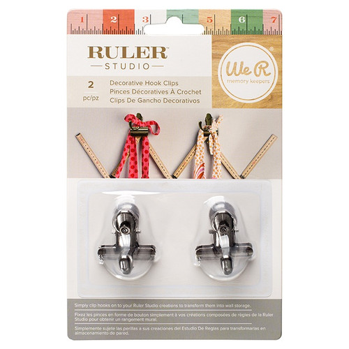 2 Pack - We R Ruler Studio Decorative Metal Hook Clips 2/Pkg- - WR660948 - 633356609483