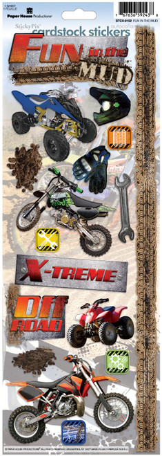 Paper House Cardstock Stickers-Fun In The Mud - STCX0152 - 767636592438