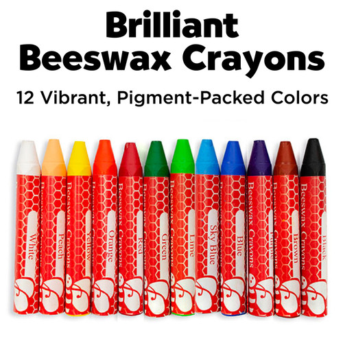 Brilliant Beeswax Crayons In Storage Case-12/Pkg - 129112