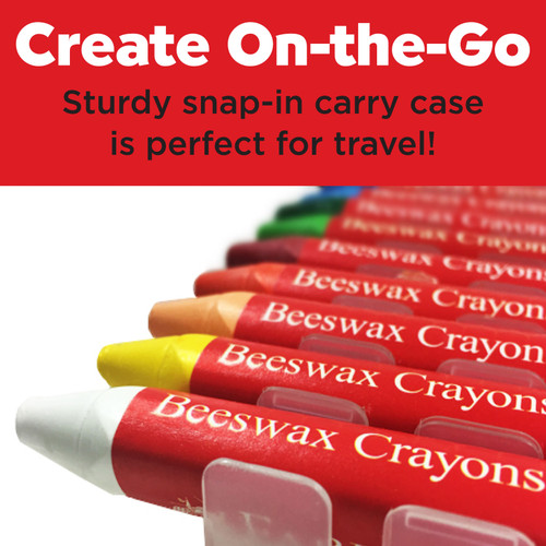 Brilliant Beeswax Crayons In Storage Case-12/Pkg - 129112