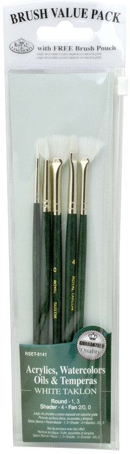 3 Pack - Brush Set Value Pack White Taklon-5/Pkg - 9141 - 090672225801