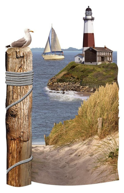 Paper House 3D Stickers 4.5"X7"-Lighthouse Scene - STDM820E - 767636384200