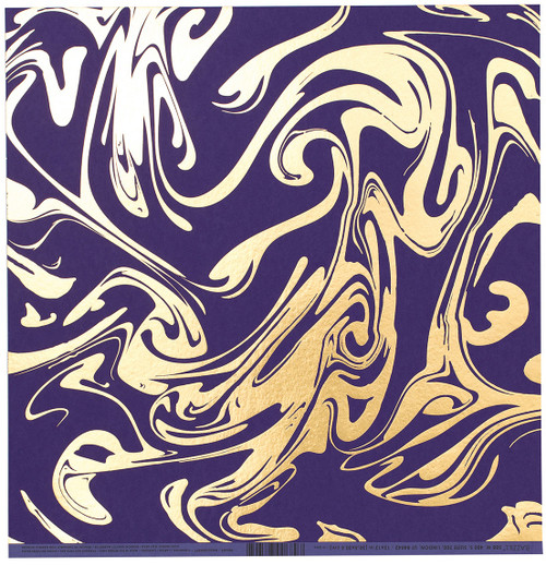 12 Pack - Bazzill Foiled Marble Pattern Cardstock 12"X12"-Marble W/Gold, Jelly Bean - 5A003N68-689 - 846523006897