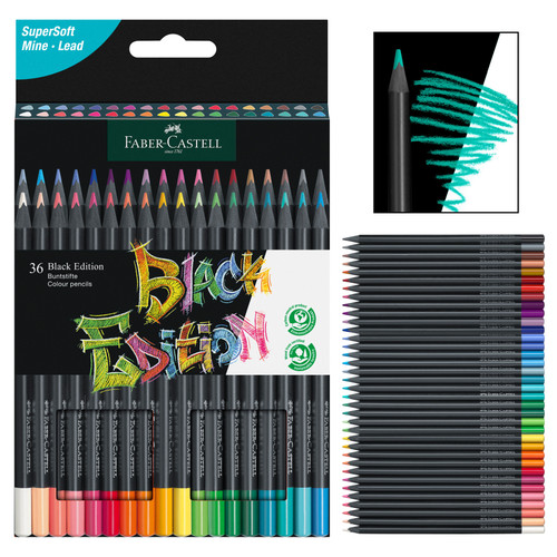 Faber-Castell Black Edition Color Pencils 36/Pkg-36/Pkg - 5A003JDJ-1GKYX