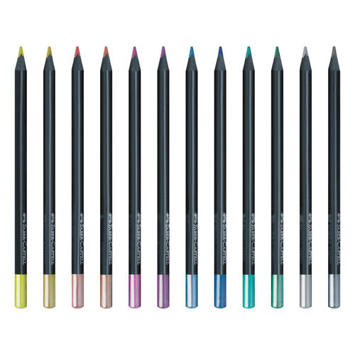 Faber-Castell Black Edition Color Pencils 12/Pkg-12 ct Metallics - 5A003JDW-1GKZ2