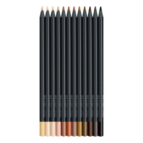 Faber-Castell Black Edition Color Pencils 12/Pkg-12 ct. Skin Tones - 5A003JDP-1GKZ1