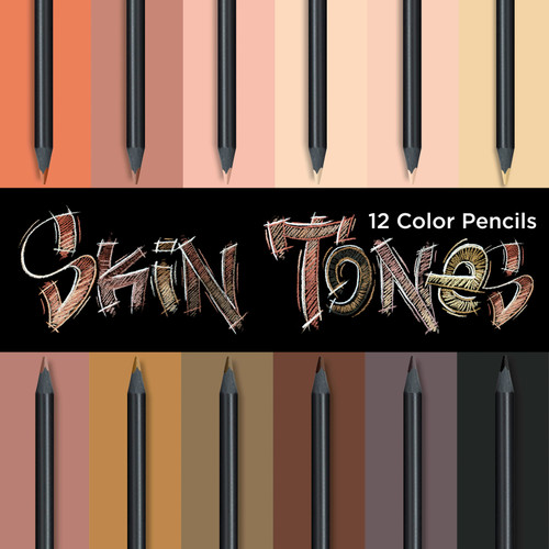 Faber-Castell Black Edition Color Pencils 12/Pkg-12 ct. Skin Tones - 5A003JDP-1GKZ1