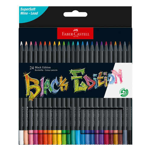 Faber-Castell Black Edition Color Pencils 24/Pkg-24/Pkg - 5A003JDR-1GKZ3 - 4005401164241