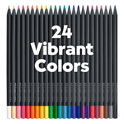 Faber-Castell Black Edition Color Pencils 24/Pkg-24/Pkg - 5A003JDR-1GKZ3