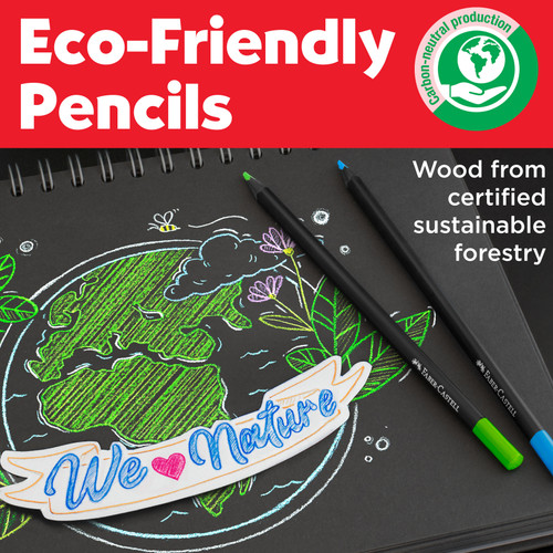 Faber-Castell Black Edition Color Pencils-Neon + Pasel - 5A003JDC-1GKZ6