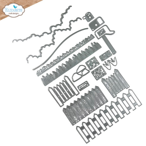 Elizabeth Craft Metal Die-Garden Edges and Fence - 5A003J3R-1HD9P