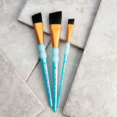 Crafter's Choice Black Taklon Brush Set 3/Pkg-Angular - 5A003J51-1HDCT