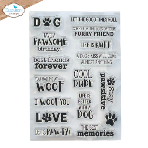 Elizabeth Craft Clear Stamps-Dog Days Sentiments - 5A003J3N-1HD9S