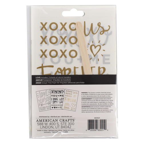 3 Pack - We R PhotoLights Photo Rub-Ons 4.25"X6.25" 3/Pkg-Love - WR663021