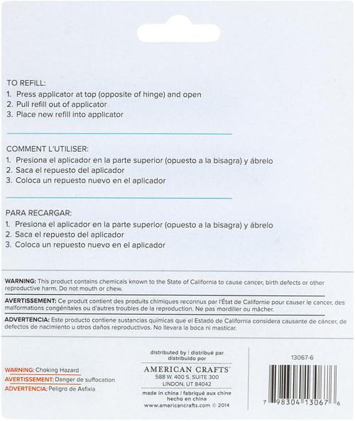 3 Pack - Sticky Thumb Permanent Adhesive Runner Refills 2/Pkg-.3"X8yd Each, For Use In RUN000 - RFL000