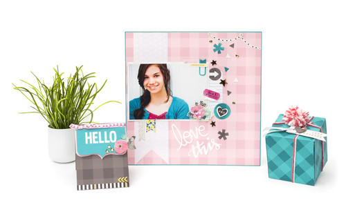 25 Pack - Bazzill Plaid Cardstock 12"X12"-Cotton Candy - PLAID12-21