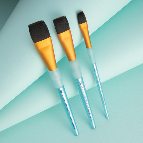 Crafter's Choice Black Taklon Brush Set 3/Pkg-Wash - 5A003J59-1HDD2