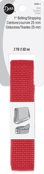 3 Pack - Dritz 1" Polypro Belting Strapping-Red - 5A0035QF-1H72L - 1072879299007