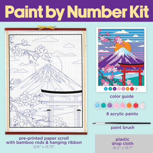 Faber-Castell Paper Scroll Painting Kit-Mt. Fuji - 5A003H14-1HC5Y