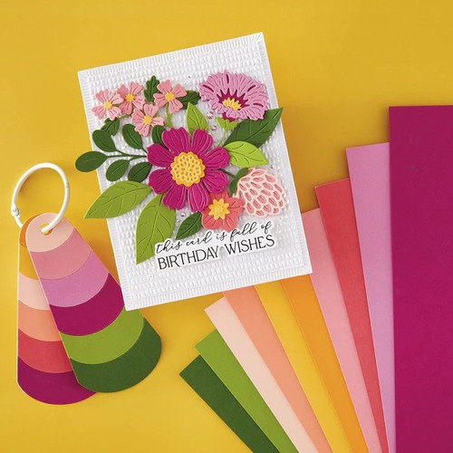 ColorWheel Cardstock Assortment 8.5"X11" 10/Pkg -Blooms - 5A003J7H-1HDFT