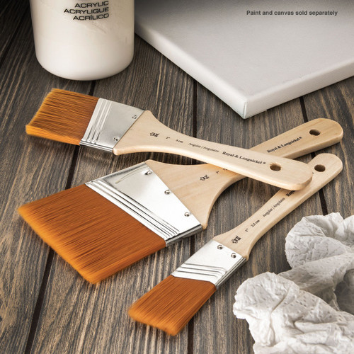 Crafter's Choice Golden Taklon Large Brush Set 3/Pkg-Angular - 5A003J4W-1HDC6