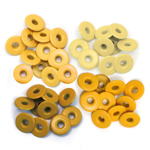 3 Pack - We R Eyelets Wide 40/Pkg-Yellow - WER-EW-41587