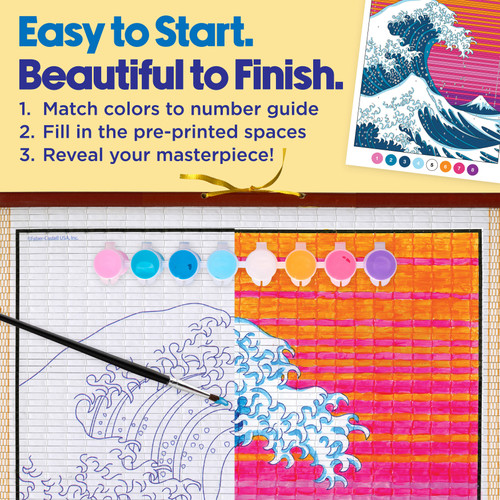 Faber-Castell Paper Scroll Painting Kit-The Great Wave - 5A003H0Q-1HC6H