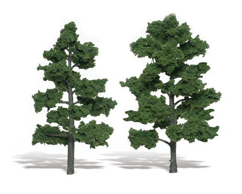 Woodland Scenics 6"-7" Trees 2/Pkg-Medium Green - 5A003JB7-1HDLF