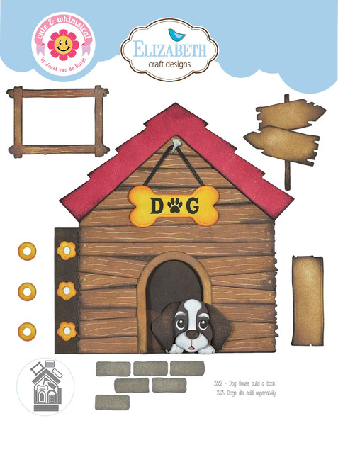 Elizabeth Craft Metal Die-Dog House Build A Book - 5A003J3K-1HD9N - 741527318864