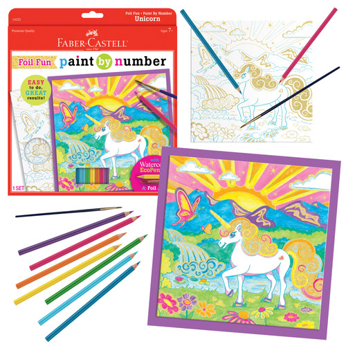 Faber-Castell Paint By Number-Unicorn Foil Fun - 5A003JDX-1HDP2
