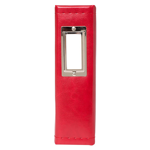 We R Faux Leather 2-Ring Binder 6"X6"-Red - RING 6-40398
