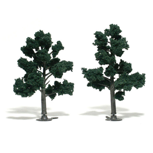 Woodland Scenics 5"-6" Trees 2/Pkg-Dark Green - 5A003JB2-1HDLK