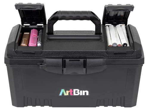 ArtBin Twin Top Art Tote-17"X8.5"X8.5" Black - 6918AB