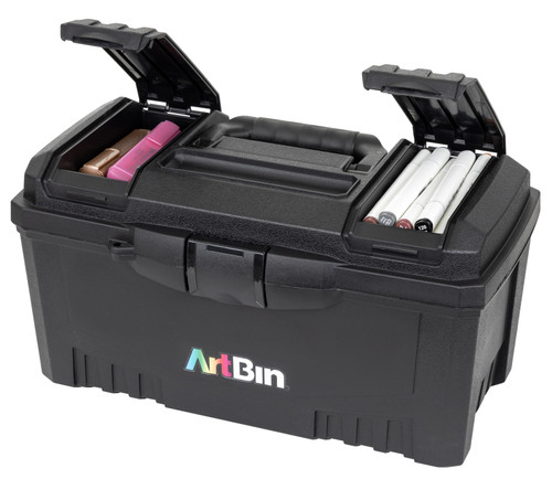 ArtBin Twin Top Art Tote-17"X8.5"X8.5" Black - 6918AB