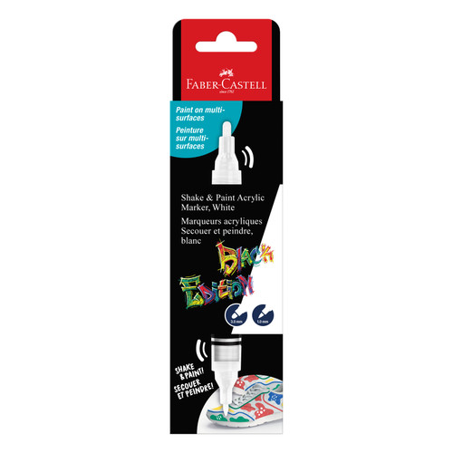 Faber-Castell Black Edition Shake & Paint Acrylic Markers-White - 5A003JD3-1HDP9 - 6933256660541