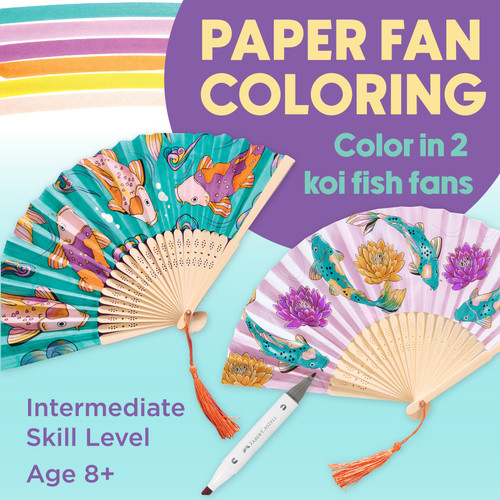 Faber-Castell Paper Fan Painting Kit-Koi Fish - 5A003JDN-1HDPF