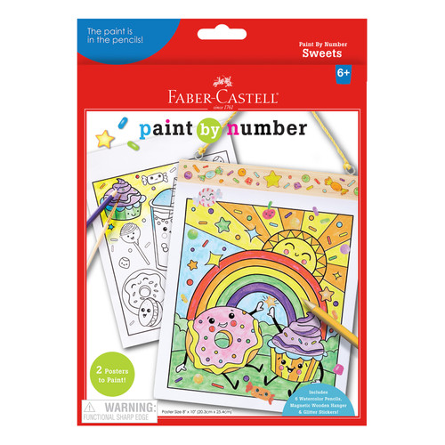 Faber-Castell Paint By Number-Sweets Wall Art - 5A003JDY-1HDP8 - 092633318348