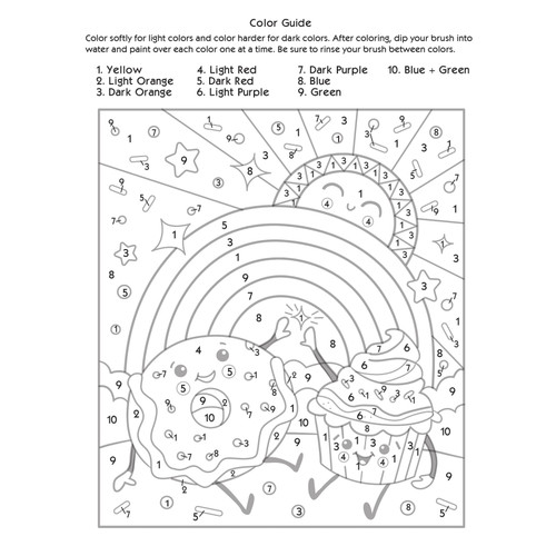 Faber-Castell Paint By Number-Sweets Wall Art - 5A003JDY-1HDP8