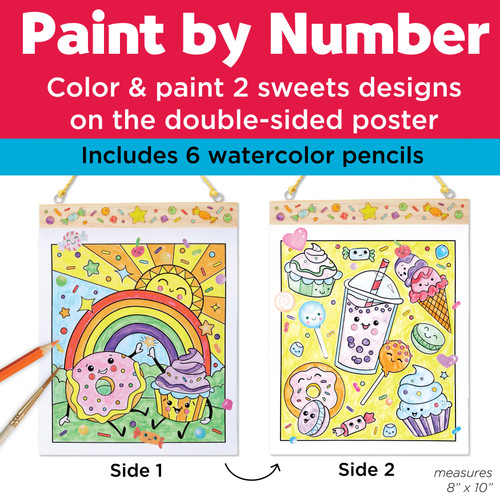 Faber-Castell Paint By Number-Sweets Wall Art - 5A003JDY-1HDP8