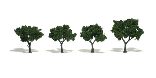 Woodland Scenics 2"-3" Trees 4/Pkg-Medium Green - 5A003JB3-1HDLV