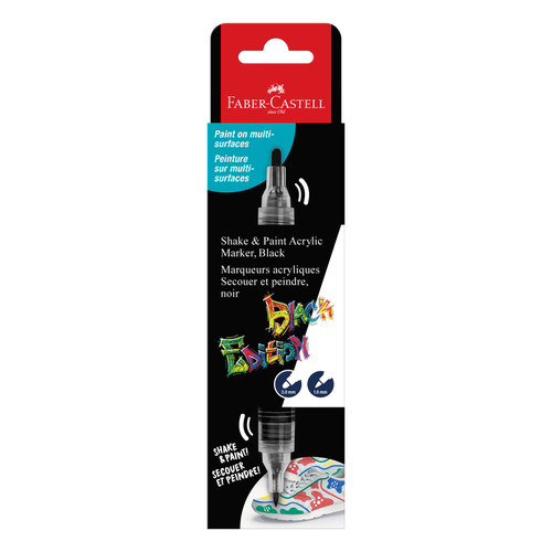 Faber-Castell Black Edition Shake & Paint Acrylic Markers-Black - 5A003JDD-1HDPD - 6933256660534