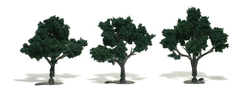 Woodland Scenics 3"-4" Trees 3/Pkg-Dark Green - 5A003JBZ-1HDLZ