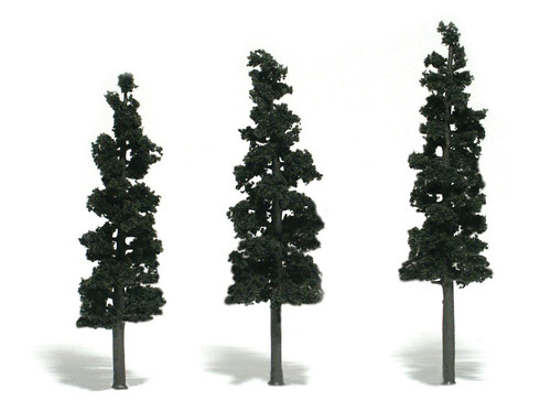 Woodland Scenics 6"-7" Pine Trees 3/Pkg-Conifer Green - 5A003JC2-1HDM4